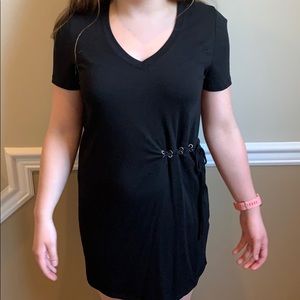 Black midi dress